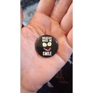 Breakfast Makes Me Smile Waffle House Pin Work Wear Occupational Collectable